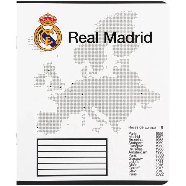 Зошит учнівський FC Real Madrid Kite RL26-236 18 аркушів Різнокольоровий shop (4063276364272) - Фото 2 Зошит учнівський FC Real Madrid Kite RL26-236 18 аркушів Різнокольоровий shop (4063276364272) - изображение 2