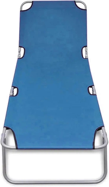 Лежак JG NEON Синий 175х55 см — компактный раскладной шезлонг - изображение 3