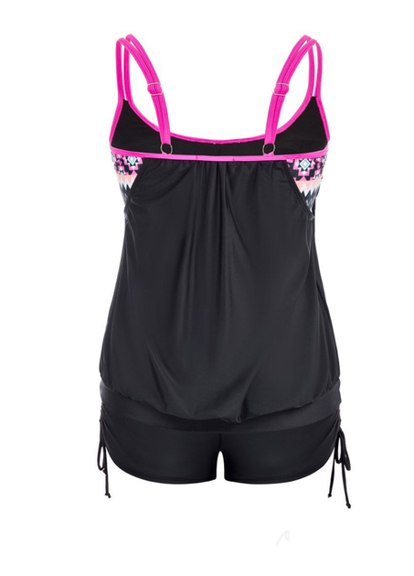 Женский купальник Hanna Nikole Tankini Plus Size 60с утягивающим эффектом Комбинированный (9509) - зображення 7