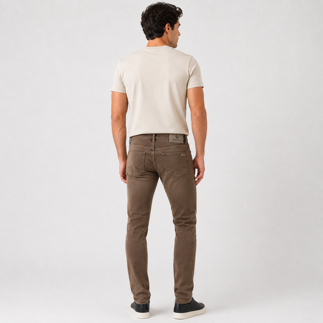 Джинси CDEVOIR чоловічі звужені slim fit,30, Коричневий - зображення 5