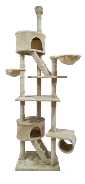 Високий будиночок для кота (дряпка) 240х60х45 см Avko CatTree бежевий 1975 - кілька платформ для лазання та ігор, будиночки для відпочинку, лежаки - Фото 1 Високий будиночок для кота (дряпка) 240х60х45 см Avko CatTree бежевий 1975 - кілька платформ для лазання та ігор, будиночки для відпочинку, лежаки - зображення 1