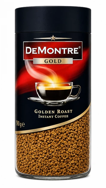 Кава розчинна DeMontre Gold 200 г - Фото 1 Кава розчинна DeMontre Gold 200 г - зображення 1