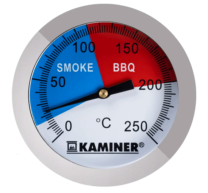 Термометр для гриля и коптильни от 0 до 250°C нержавеющая сталь Kaminer - изображение 2