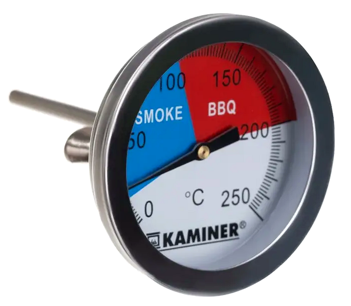 Термометр для гриля и коптильни от 0 до 250°C нержавеющая сталь Kaminer - изображение 3
