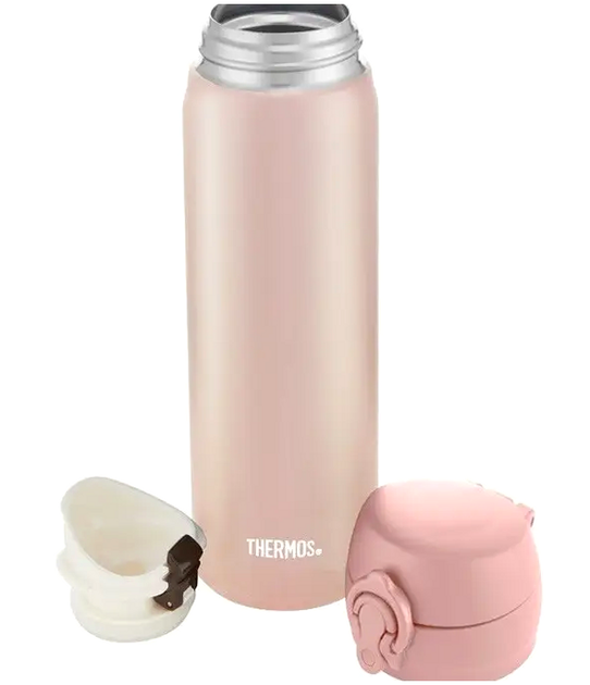 Термокружка 350 мл с крышкой для напитков Thermos для путешествий розовая - изображение 6