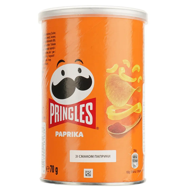 Чіпси Pringles Paprika 70г. - Фото 1 Чіпси Pringles Paprika 70г. - зображення 1