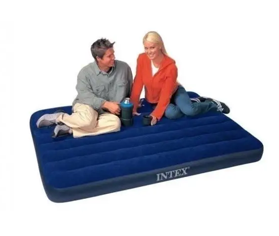 Надувні матраци Intex Надувний матрац для сну Intex 137 x 191 x 25 см велюровий одномісний Надувне ліжко - Фото 1 Надувні матраци Intex Надувний матрац для сну Intex 137 x 191 x 25 см велюровий одномісний Надувне ліжко - зображення 1