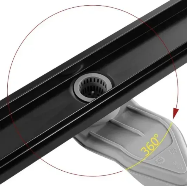 Душовий трап REA NEOX SUPERFLOW 700 мм, чорний, універсальний, мокрий затвор - зображення 2