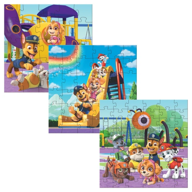 Пазл 3в1 Игровая площадка Paw Patrol 25 36 54 элемента картон 20х20 см - изображение 3