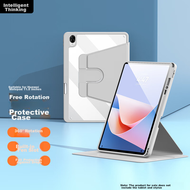 Чехол Zhisihui для Huawei MatePad 11.5S силиконовый прозрачный серый - Фото 1 Чехол Zhisihui для Huawei MatePad 11.5S силиконовый прозрачный серый - изображение 1