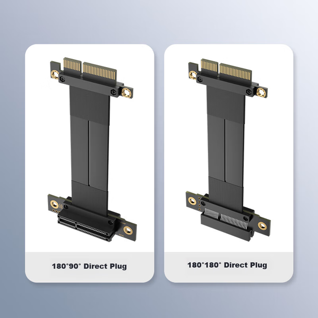 Райзер ZHENWEI PCIe 3.0 x4 разъем 90° вниз, 5 см - изображение 5