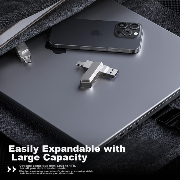 Флеш-накопитель MOVE SPEED 256 ГБ Type-C USB 3.2 с двойным интерфейсом для использования на телефоне и компьютере, портативный офисный USB-накопитель для передачи файлов, совместим с телефонами и компьютерами Apple и Huawei, Lingga - Фото 6 Флеш-накопитель MOVE SPEED 256 ГБ Type-C USB 3.2 с двойным интерфейсом для использования на телефоне и компьютере, портативный офисный USB-накопитель для передачи файлов, совместим с телефонами и компьютерами Apple и Huawei, Lingga - изображение 6