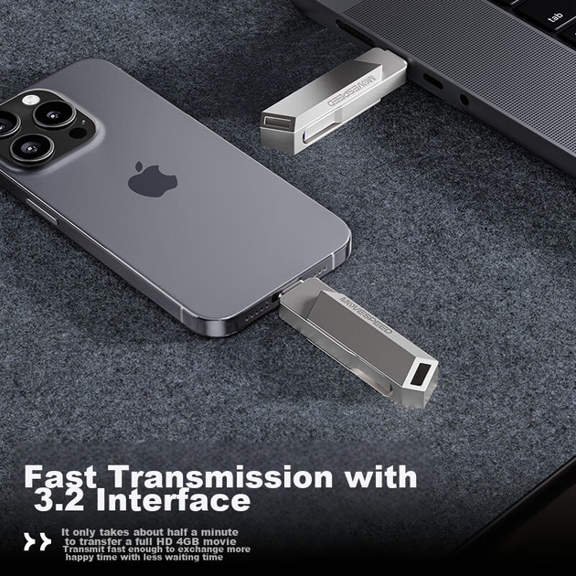 Флеш-накопитель MOVE SPEED 256 ГБ Type-C USB 3.2 с двойным интерфейсом для использования на телефоне и компьютере, портативный офисный USB-накопитель для передачи файлов, совместим с телефонами и компьютерами Apple и Huawei, Lingga - Фото 7 Флеш-накопитель MOVE SPEED 256 ГБ Type-C USB 3.2 с двойным интерфейсом для использования на телефоне и компьютере, портативный офисный USB-накопитель для передачи файлов, совместим с телефонами и компьютерами Apple и Huawei, Lingga - изображение 7