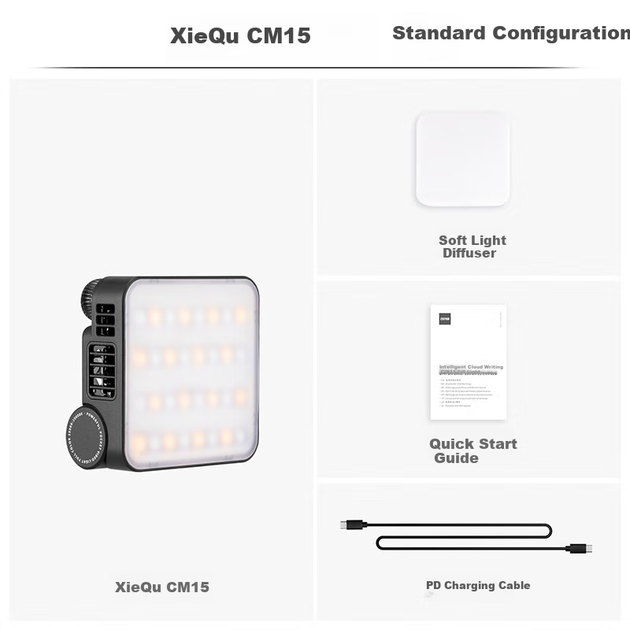 Осветитель Zhiyun CM15 портативный LED, 15Вт, RGB, для стримов и фото - изображение 4