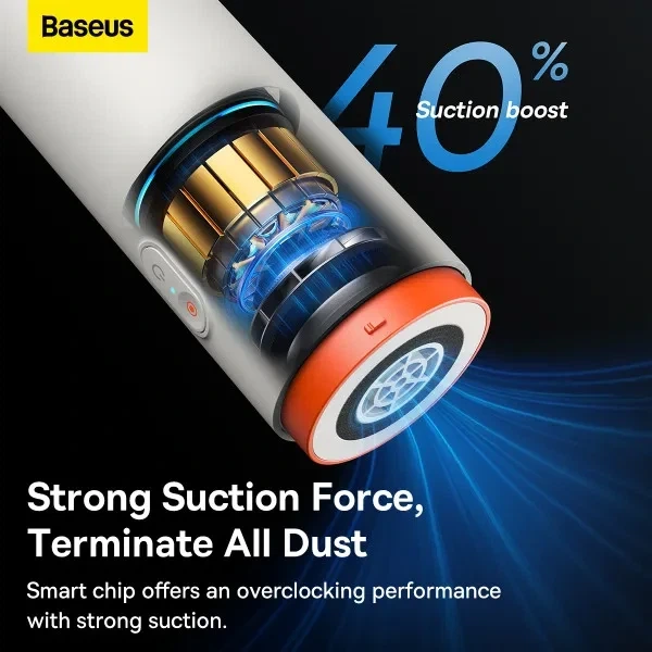 Автомобільний пилосос Baseus A2Pro Car Vacuum Cleaner(6000pa) White - зображення 11