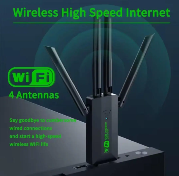 Двохдіапазонний адаптер 1200 Мбіт/с Wifi-5 USB 3.0 2.4GHz+5GHz 802.1 - Фото 5 Двохдіапазонний адаптер 1200 Мбіт/с Wifi-5 USB 3.0 2.4GHz+5GHz 802.1 - зображення 5