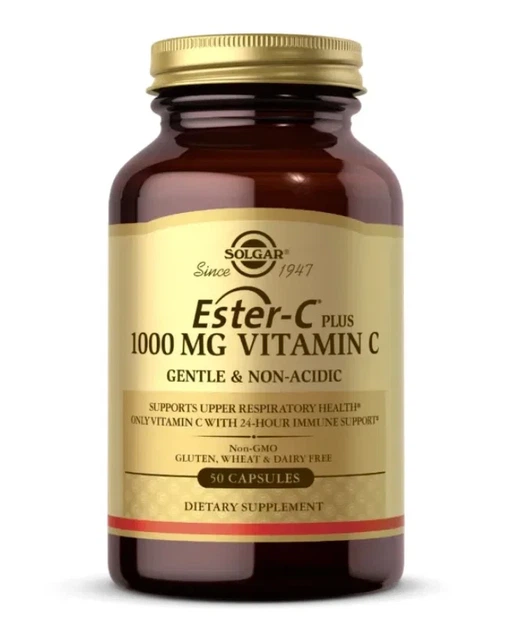 Эстер-С витамин С плюс Solgar (Ester-C Plus Vitamin C) 1000 мг 50 капсул - Фото 1 Эстер-С витамин С плюс Solgar (Ester-C Plus Vitamin C) 1000 мг 50 капсул - изображение 1