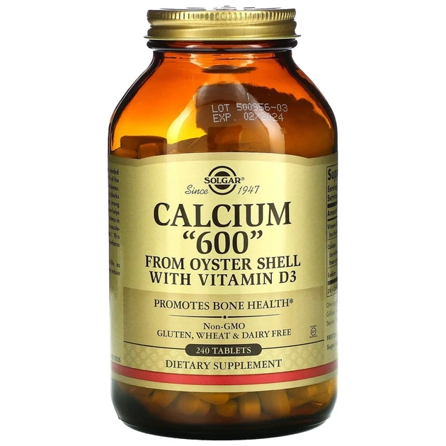 Кальций "600" из раковин устриц с витамином Д3 Solgar (Calcium "600") 240 таблеток - Фото 1 Кальций "600" из раковин устриц с витамином Д3 Solgar (Calcium "600") 240 таблеток - изображение 1