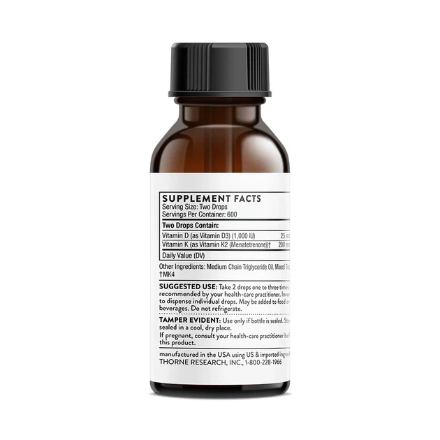 Вітамін Д/К2 Thorne Research Vitamin D/K2 30 мл - зображення 2