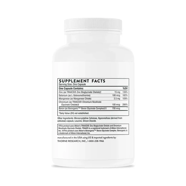 Мікроелементи Thorne Research (Trace Minerals) 90 капсул - зображення 3