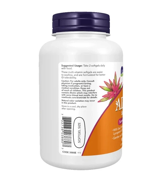 Мультивітаміни для чоловіків комплекс Now Foods (ADAM) 90 м'яких капсул - зображення 4