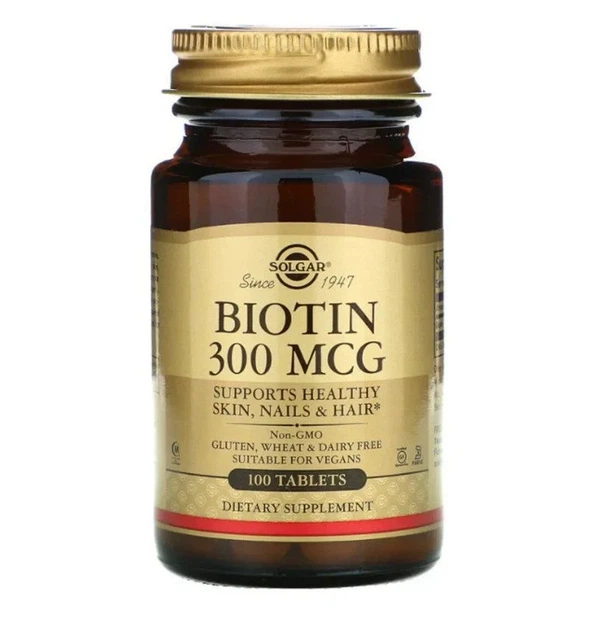 Биотин Solgar (Biotin) 300 мкг 100 таблеток - Фото 1 Биотин Solgar (Biotin) 300 мкг 100 таблеток - изображение 1