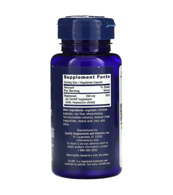 Магний Magnesium Life Extension, 60 капсул - изображение 2