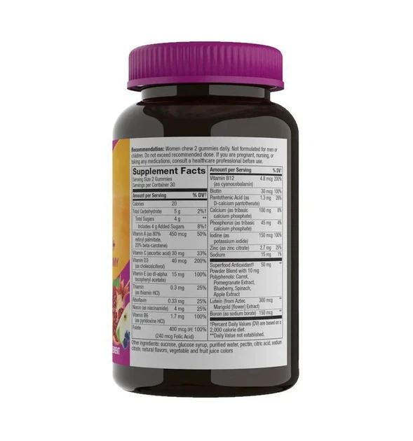 Мультивітаміни для жінок після 50 Women's 50+ Gummy Vitamins Nature's Way Суміш ягід 60 жувальних цукерок - зображення 3