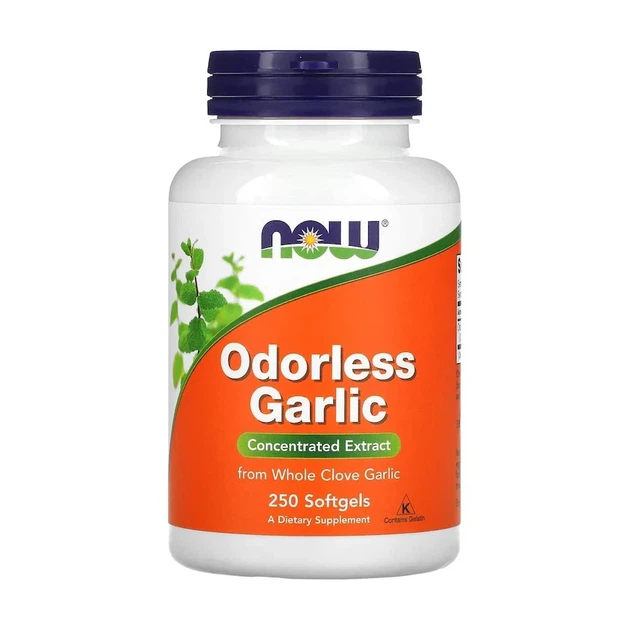 Чеснок без запаха концентрированный экстракт Now Foods (Odorless Garlic) 250 желатиновых капсул - Фото 1 Чеснок без запаха концентрированный экстракт Now Foods (Odorless Garlic) 250 желатиновых капсул - изображение 1