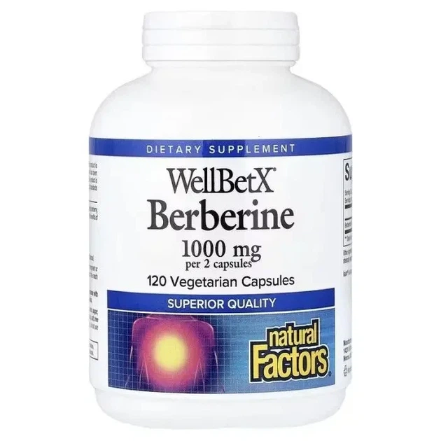 Берберин Berberine Natural Factor 500 мг 120 капсул - изображение 4