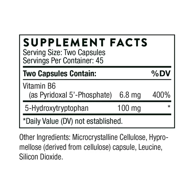 Гидрокситриптофан Thorne Research (5-Hydroxytryptophan) 90 капсул - изображение 4