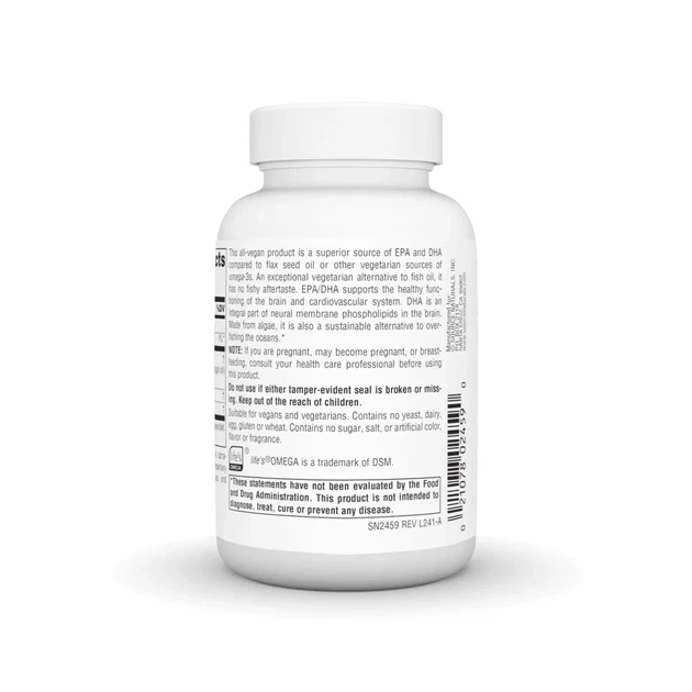 Омега-3 для веганів Source Naturals (Vegan Omega-3S EPA-DHA) 60 капсул - зображення 3