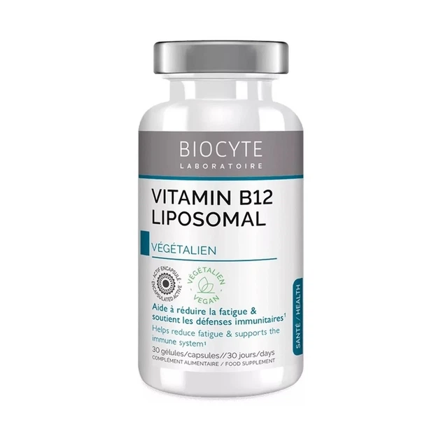 Вітамін В12 ліпосомальний Vitamine B12 liposomal Biocyte, 30 капсул - Фото 1 Вітамін В12 ліпосомальний Vitamine B12 liposomal Biocyte, 30 капсул - зображення 1