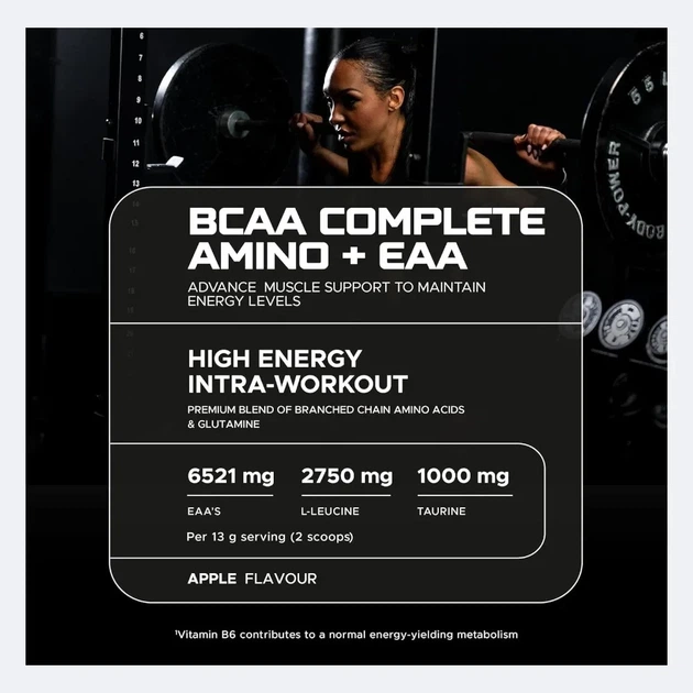 BCAA Complete Amino + EAA USN, яблуко, 400 г - зображення 3
