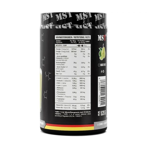 Амінокислоти BCAA&EAA zero MST груша-лайм 520 г - зображення 2