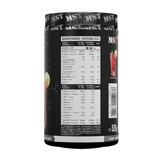 Амінокислоти BCAA&EAA zero MST фруктовий пунш 520 г - зображення 2