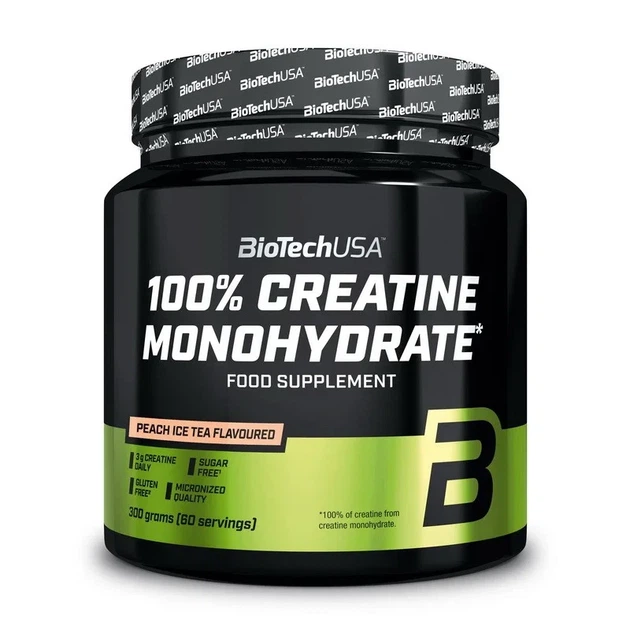 Креатин моногідрат Creatine Monohydrate BioTech, персиковий айс-ті, 300 г - Фото 1 Креатин моногідрат Creatine Monohydrate BioTech, персиковий айс-ті, 300 г - зображення 1