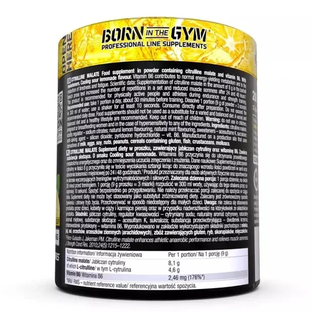 Цитрулін малат Citrulline Malate Olimp Nutrition, охолоджуючий кислий лимонад, 200 г - Фото 3 Цитрулін малат Citrulline Malate Olimp Nutrition, охолоджуючий кислий лимонад, 200 г - зображення 3