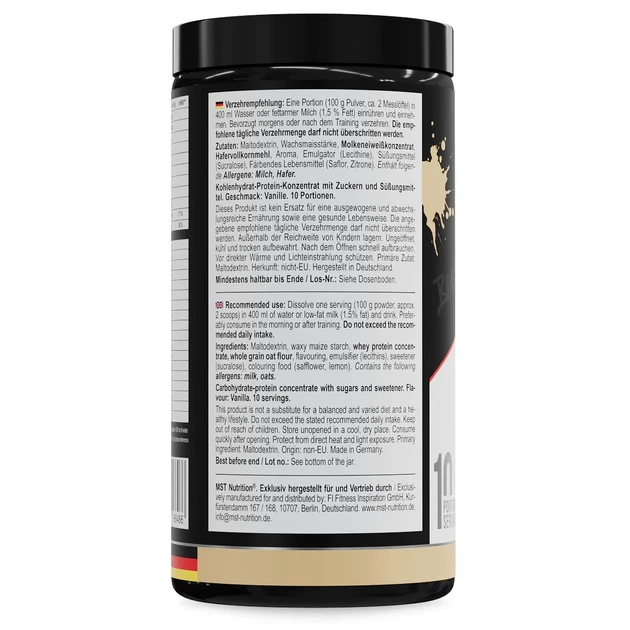 Гейнер Best Mass Gainer MST, ваніль, 1 кг - зображення 3