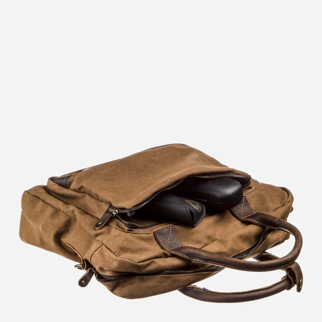 Сумка мессенджер через плечо мужская Vintage leather-20118 Коричневая - Фото 5 Сумка мессенджер через плечо мужская Vintage leather-20118 Коричневая - изображение 5