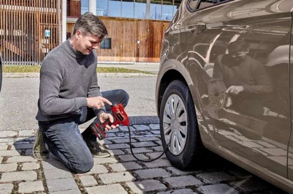 Компрессор воздушный ручной Einhell ce-cc 18 Li-Solo, аккумуляторный 18в pxc, до 12л/мин, 11бар, 0.76кг (без акб и зу) 2071010 - изображение 9