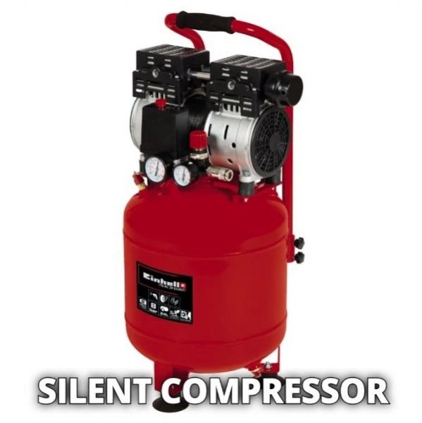 Компрессор воздушный Einhell te-ac 24 Silent, 750Вт, 24л, 135л/мин, 8бар. 4020610 - Фото 4 Компрессор воздушный Einhell te-ac 24 Silent, 750Вт, 24л, 135л/мин, 8бар. 4020610 - изображение 4