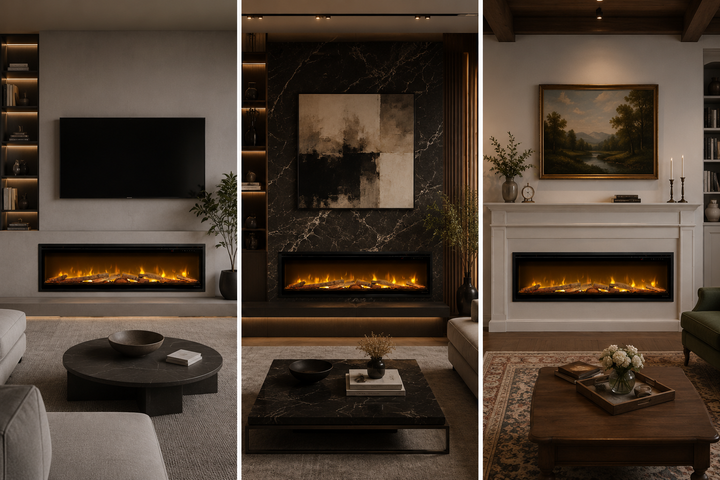 Электрокамин с обогревом Dimplex Ignite Evolve 50 Oak Logs (EVO1200OakLogs) с цельными дровами дуб, кристаллами стекла, цветами пламени и подсветки наполнения, управление через приложение, размер 1306x419x152 - изображение 2