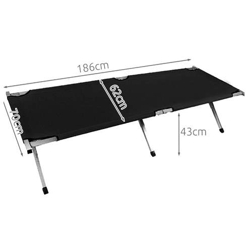 Раскладушка туристическая 189х70 см до 110 кг для кемпинга черная Trizand PR-216 - изображение 2