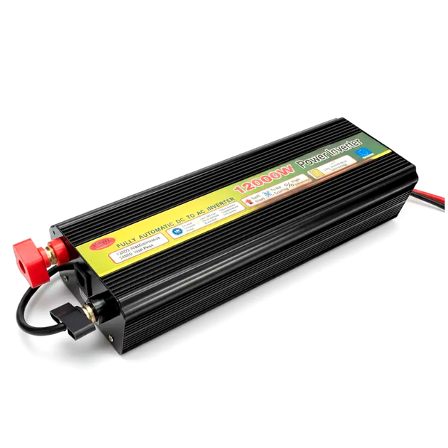 Инвертор 12000W 12V для кемпинга 2 розетки черный LS-2571 - зображення 3