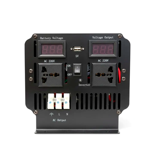 Инвертор 12000W 12V для кемпинга 2 розетки черный LS-2571 - зображення 8
