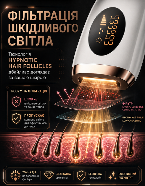 Фотоэпилятор женский LuminiPRO лазерный эпилятор 5 уровней интенсивности для эпиляции любого типа кожи без раздражений - Фото 4 Фотоэпилятор женский LuminiPRO лазерный эпилятор 5 уровней интенсивности для эпиляции любого типа кожи без раздражений - изображение 4