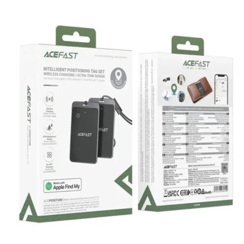 Брелок-трекер ACEFAST S3 Metal Card Positioning Device Metal Grey с поддержкой Apple Find My для iPhone, iPad и MacBook - изображение 2