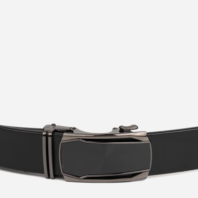 Ремень мужской из натуральной кожи Vintage leather-20277 115 см Черный - изображение 4