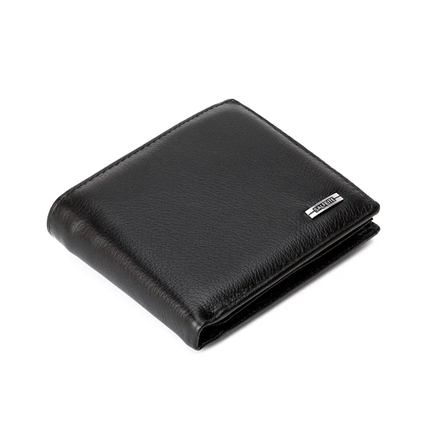 Мужской кошелек Salfeite 387-207E Black из натуральной мягкой кожи - изображение 5